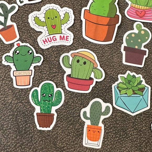 NEW Set of 18 cactus plant stickers for gardeners and plant lovers NWOT - Picture 4 of 9